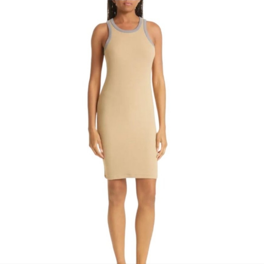 ATM dress racer back ribbed knit